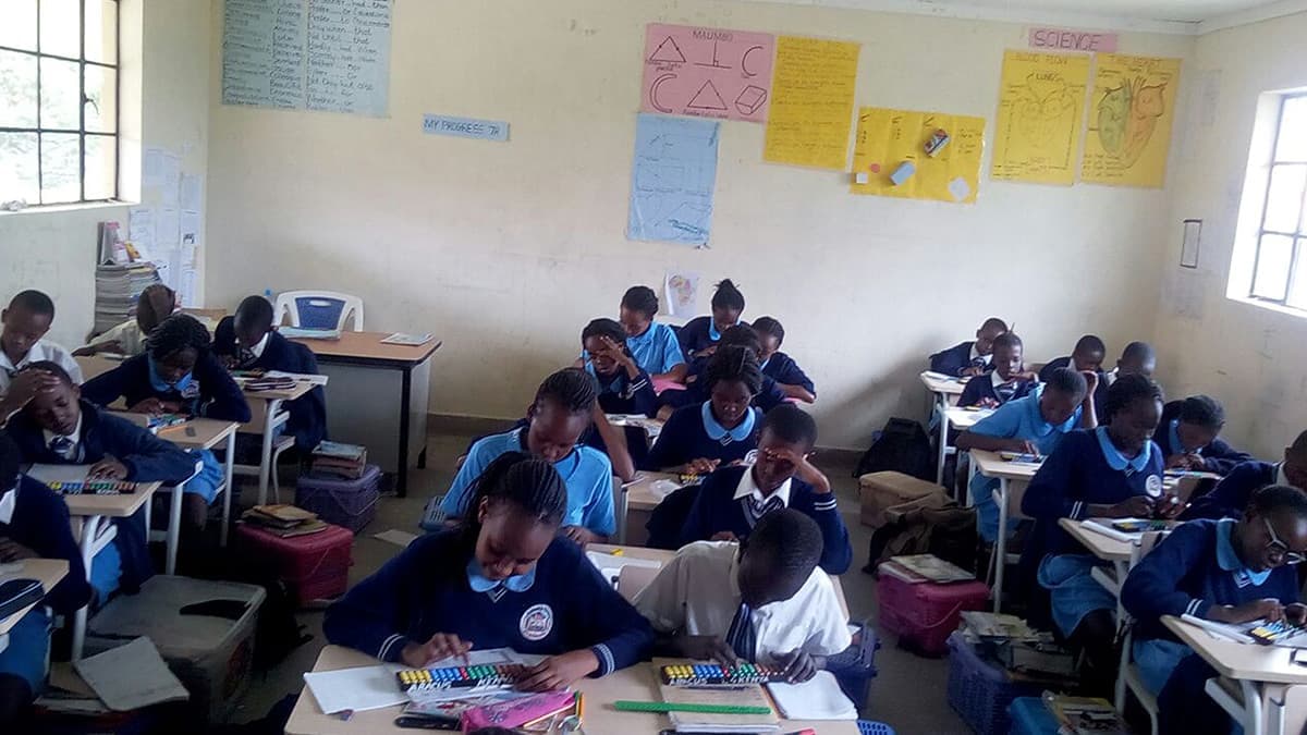 pupils in a classroom